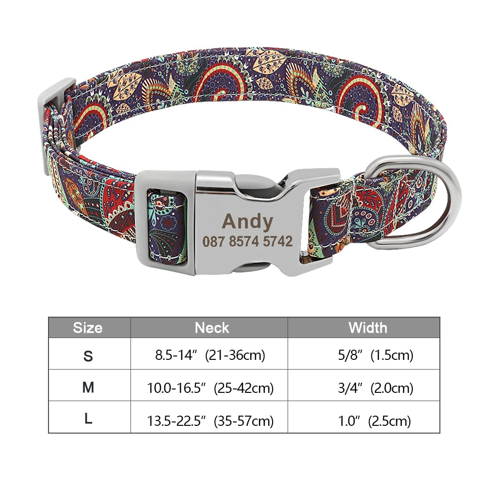 Personalized Dog Accessories Collar - Orchid Unique