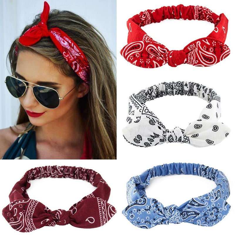 Vintage Cross Knot Elastic Hairbands - Orchid Unique