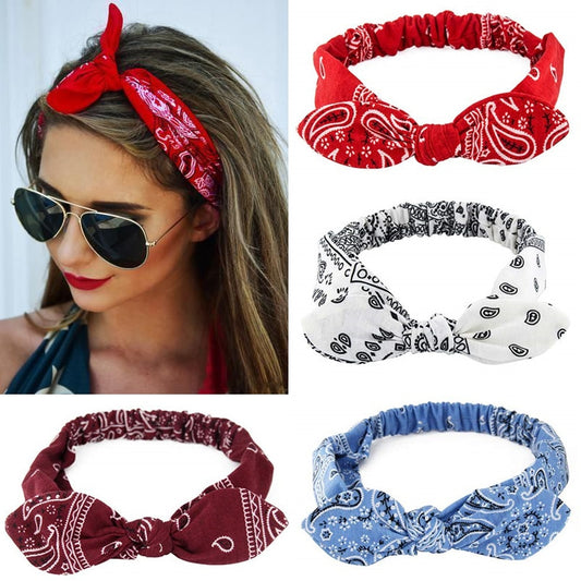 Vintage Cross Knot Elastic Hairbands - Orchid Unique
