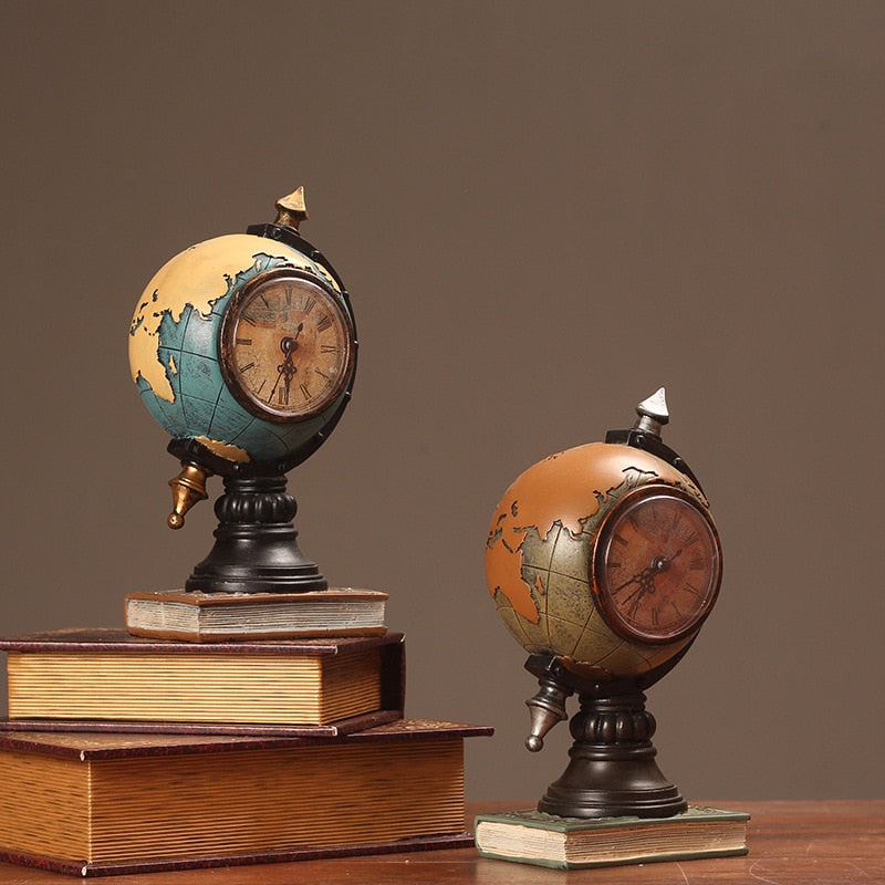 Porch Globe Desktop Clock for Decoration - Orchid Unique