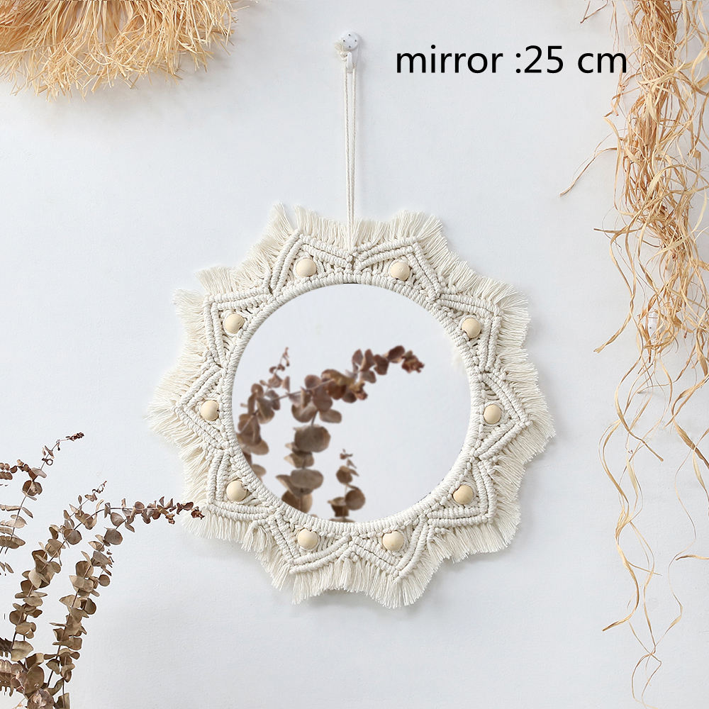 BOHO Macrame Decorative Wall Mirror - Orchid Unique