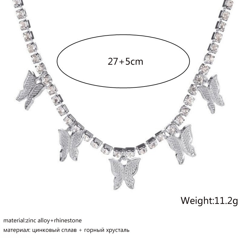 Crystal Butterfly Pendants - Orchid Unique
