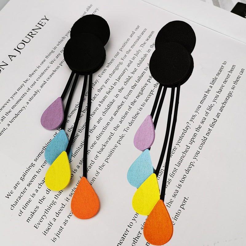 Gothic Wood Earrings - Orchid Unique