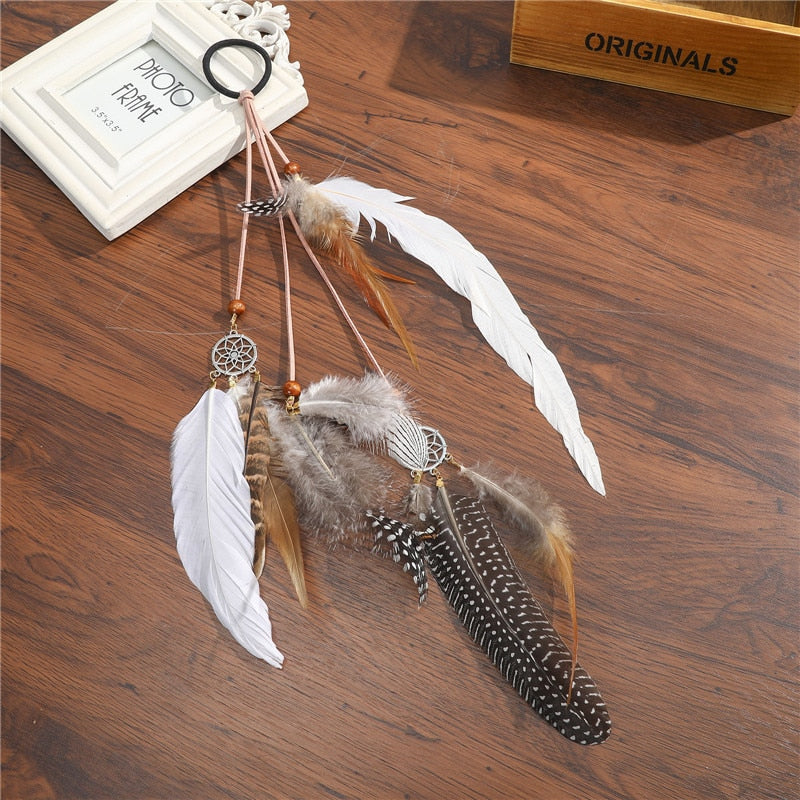 Bohemian Feather Headband - Orchid Unique