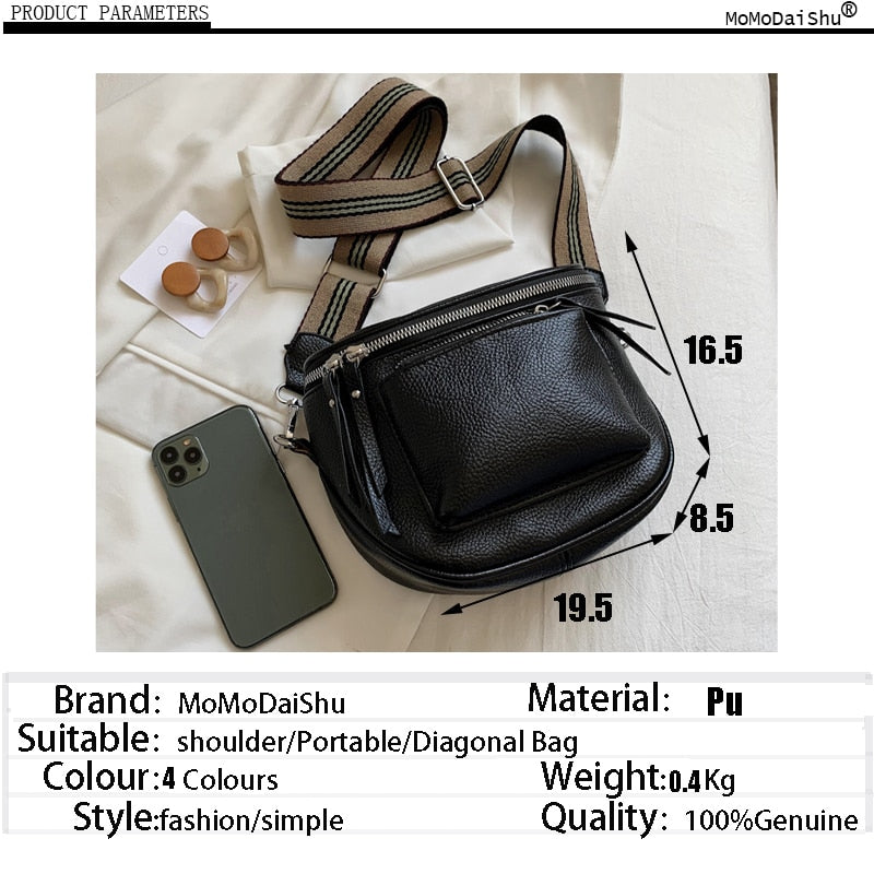Mini Retro Leather Shoulder Strap Bag - Orchid Unique