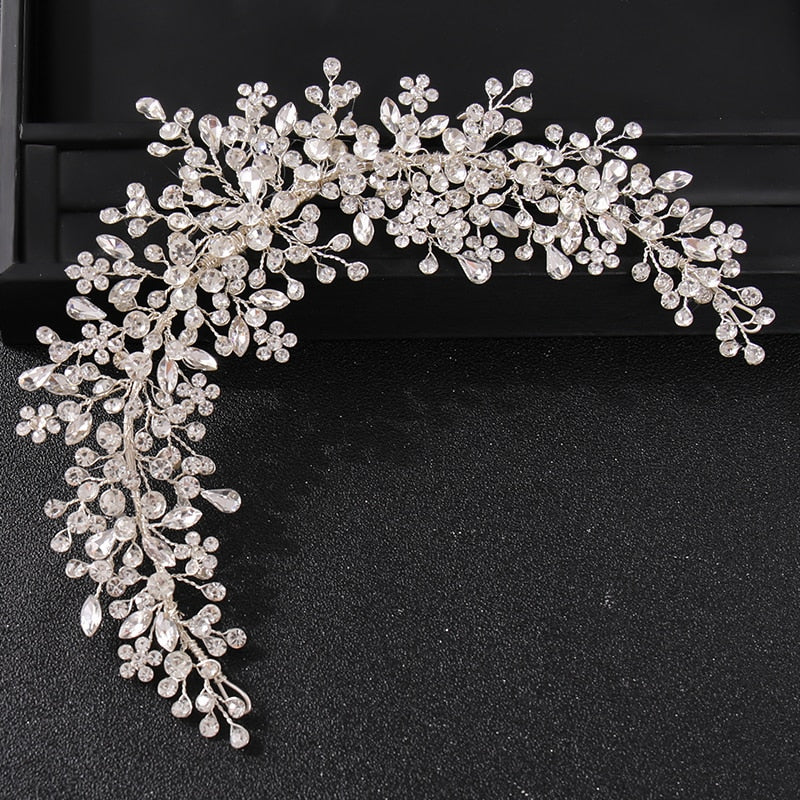 Rhinestone Wedding Headbands For Bride Crystal Headband Hair Accessories Wedding Crystal Hair Band Bridesmaid Head Jewelry Gift - Orchid Unique