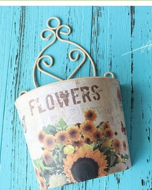 Plastic Wall Hanging Flower Vase-Basket Pot - Orchid Unique