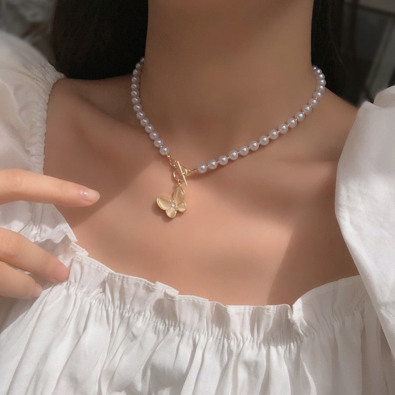 ZOVOLI Dainty Pearl Nicklace - Orchid Unique