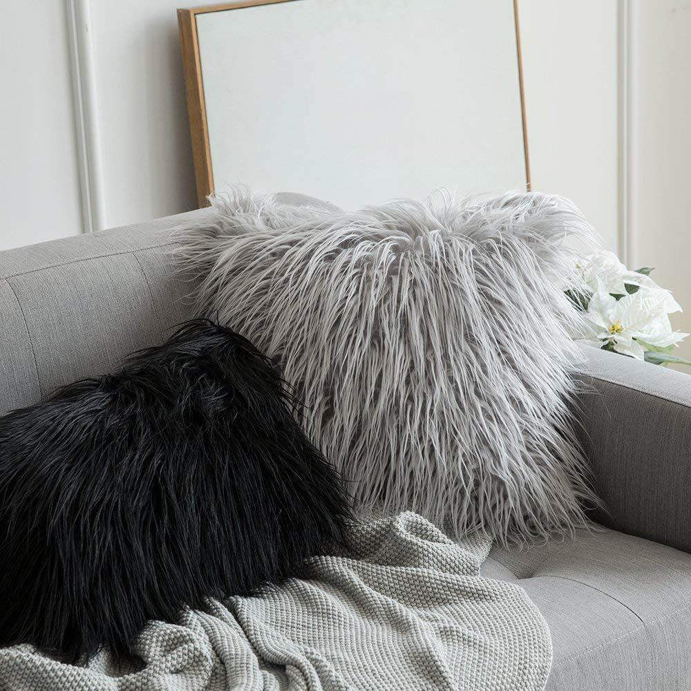 Soft fluffy Plush Cushion Cover - Orchid Unique