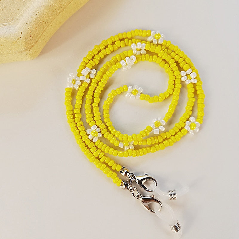 Mixed Color Beads Mask Strap - Orchid Unique