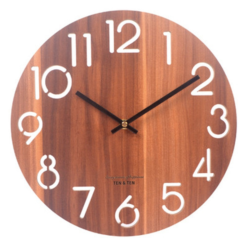 Wooden 3D Wall Clock - Orchid Unique