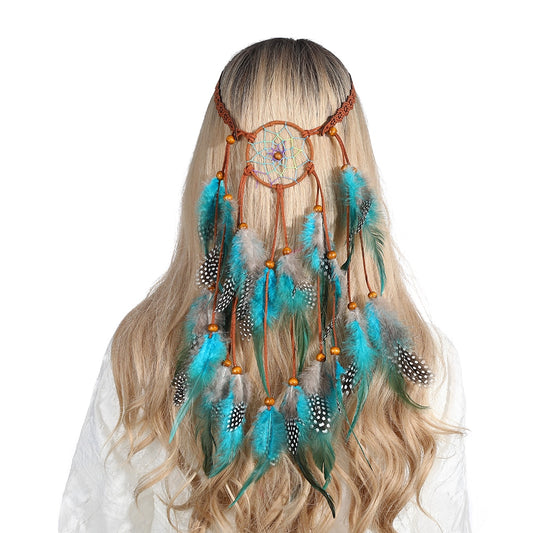 Festival Boho Feather Headband - Orchid Unique