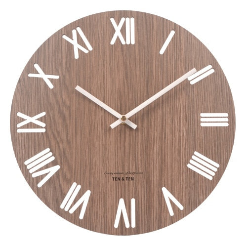 Wooden 3D Wall Clock - Orchid Unique