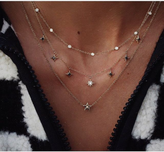 Crystal Stars Pendant Necklaces - Orchid Unique