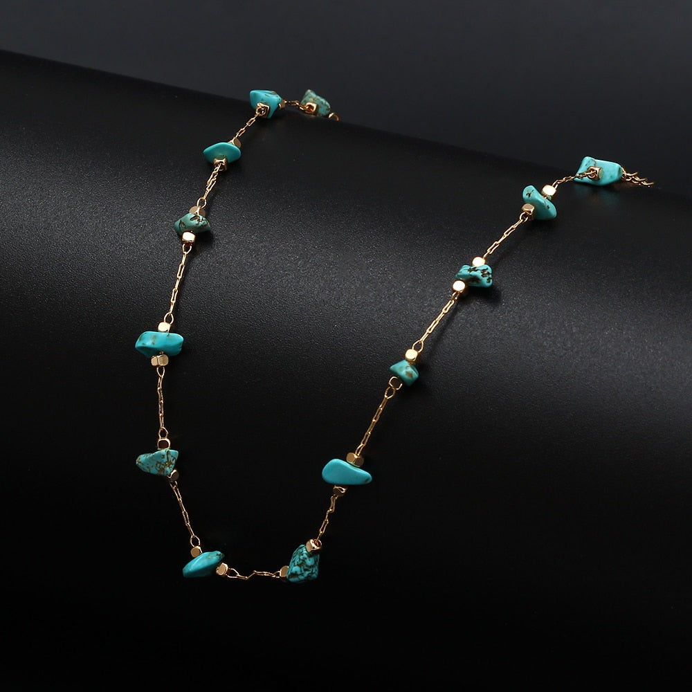 Lucky Eye Natural Stone Anklet - Orchid Unique