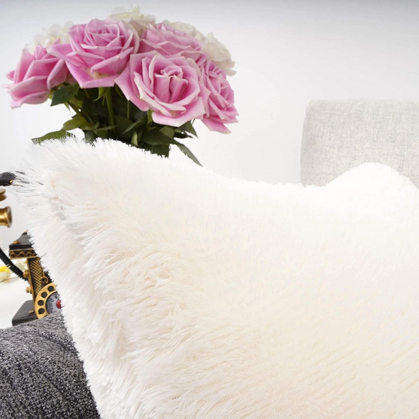 Soft Fluffy Cushion Cover - Orchid Unique