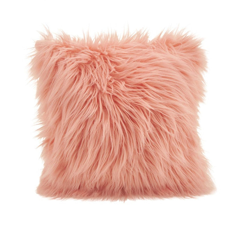 Soft fluffy Plush Cushion Cover - Orchid Unique