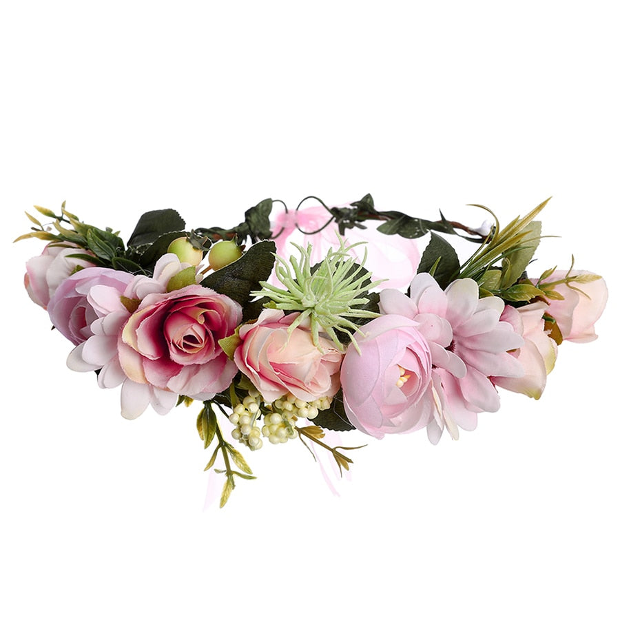 Molans Spring Bohemian Flower Crowns - Orchid Unique