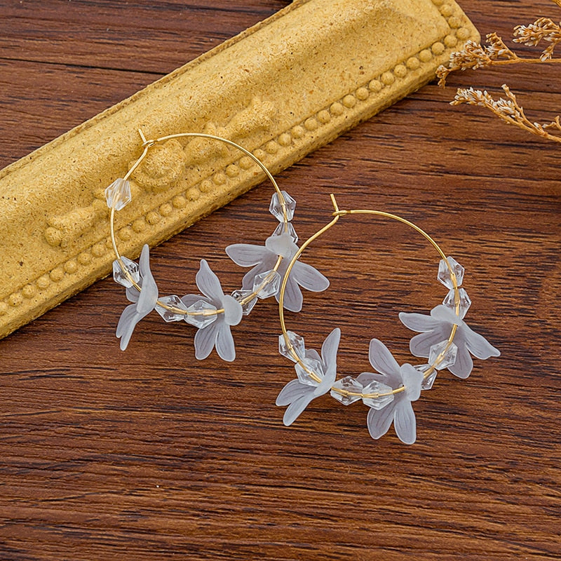 Multicolored Long Drop Earrings - Orchid Unique