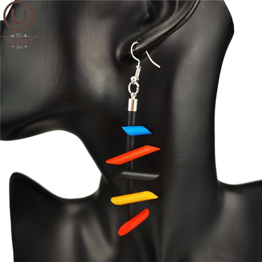 Handmade Rubber Earrings - Orchid Unique