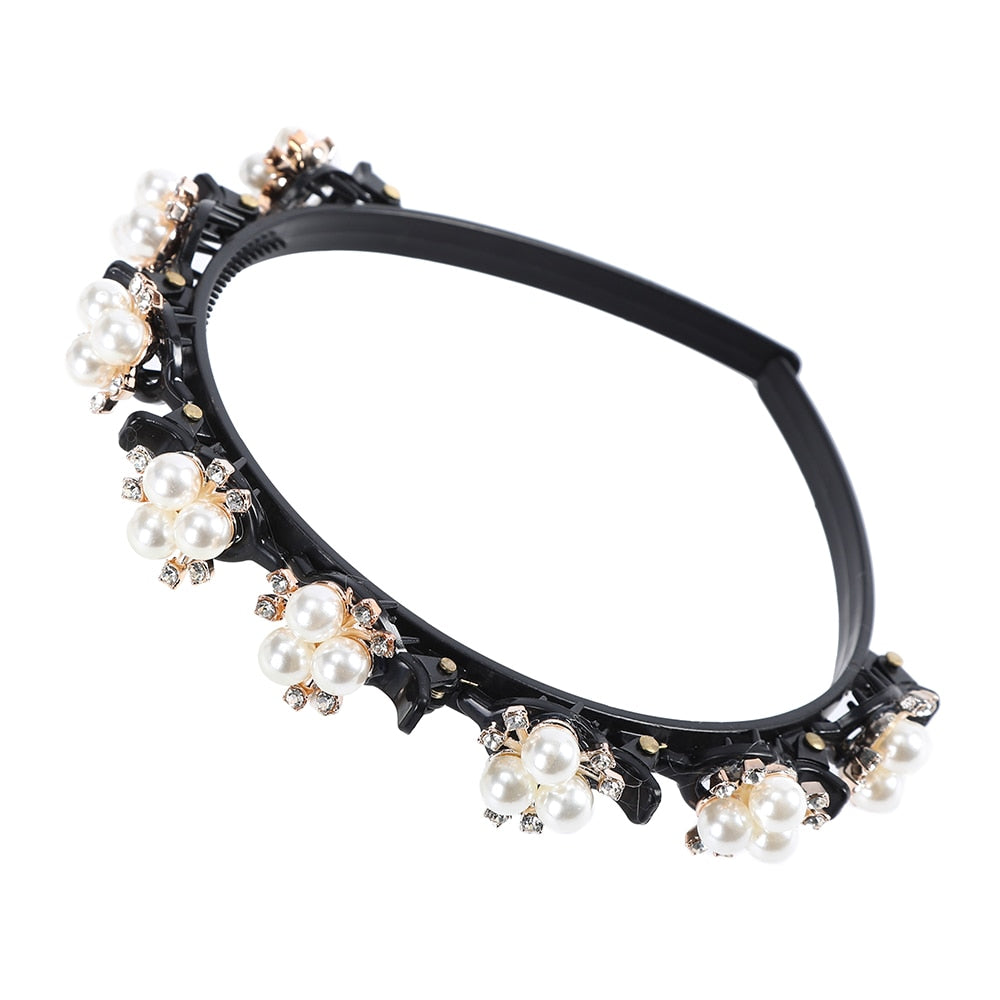 Hairbands Bezel Colorful Rhinestone - Orchid Unique