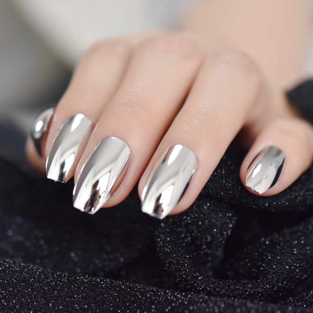 French Ballerina Coffin False Nails - Orchid Unique