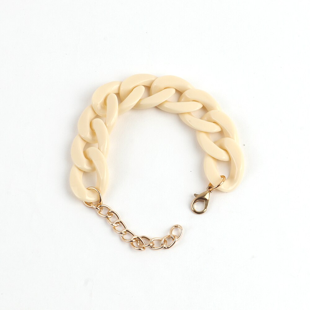 Colorful Acrylic Thick Chain Bracelets - Orchid Unique