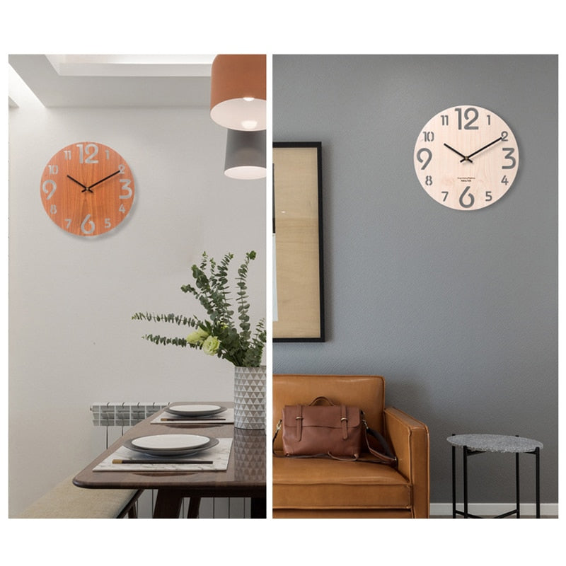 Wooden 3D Wall Clock - Orchid Unique