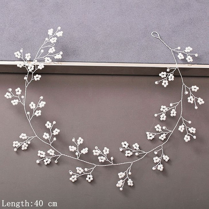 Pearl Rhinestone  Headband - Orchid Unique