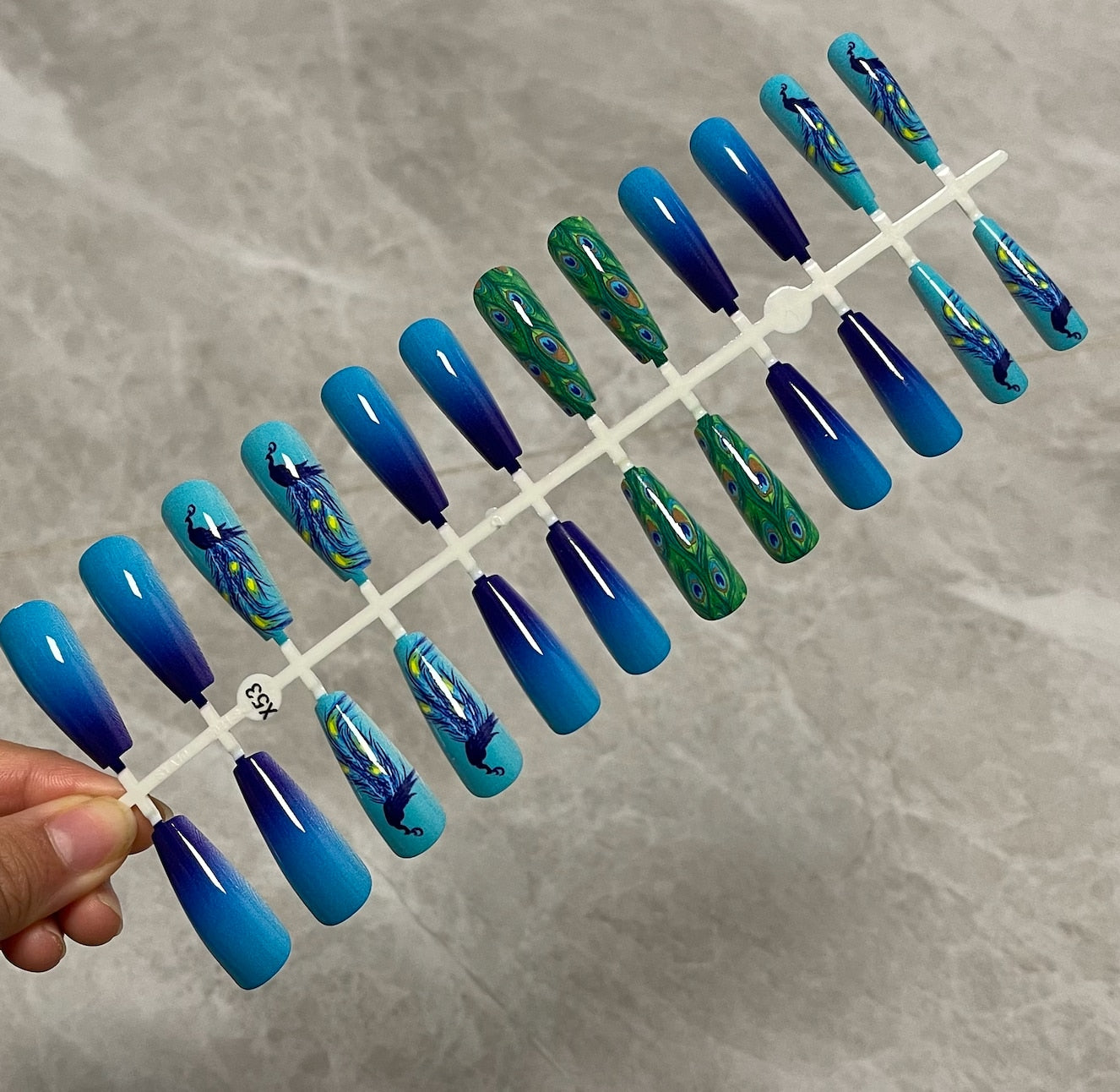 Long False Nails Tips - Orchid Unique