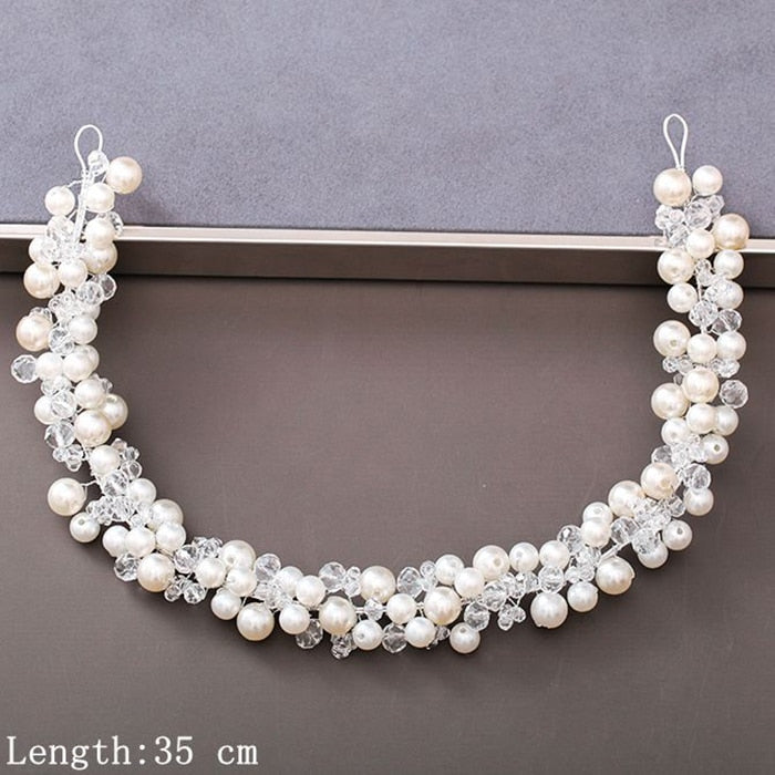 Pearl Rhinestone  Headband - Orchid Unique