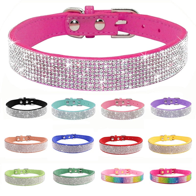 Crystal Glitter Rhinestone Pet Collar - Orchid Unique