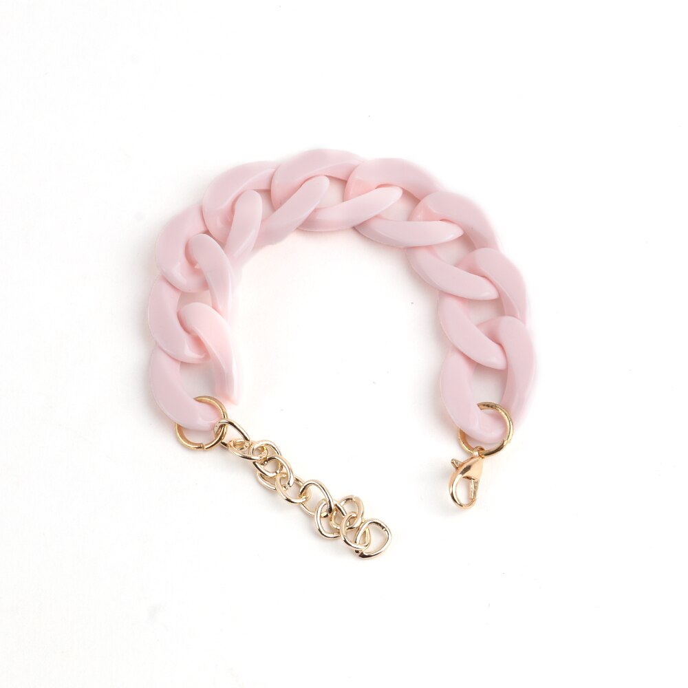 Colorful Acrylic Thick Chain Bracelets - Orchid Unique