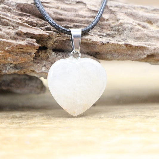 Natural Agates Quartz Heart Shape Pendant - Orchid Unique