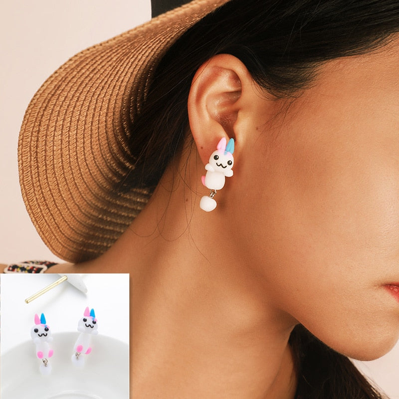 Cute Animal Creative Handmade Earrings - Orchid Unique