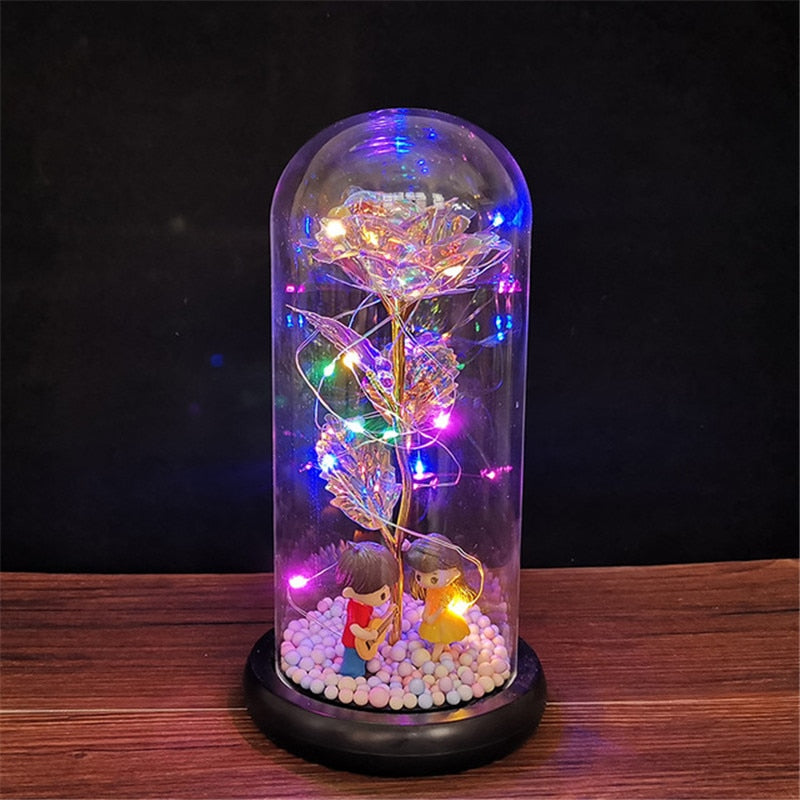 Rose LED Light Foil Flower - Orchid Unique