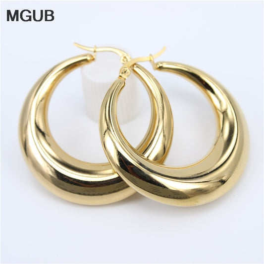 Smooth Exquisite Big Circle Hoop Earrings - Orchid Unique