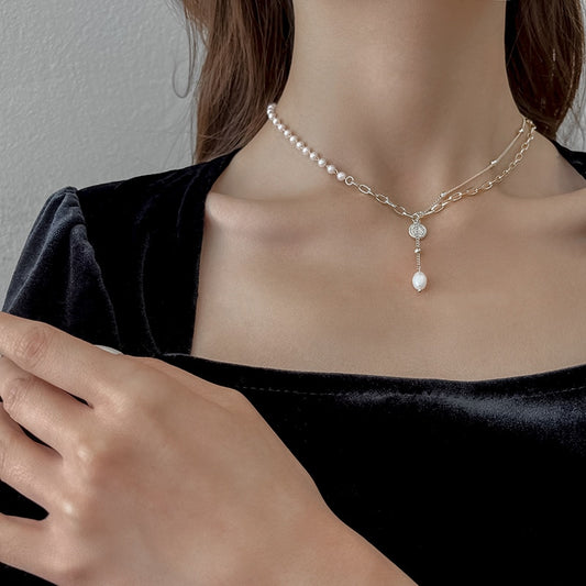 Dainty Pearl Necklace - Orchid Unique