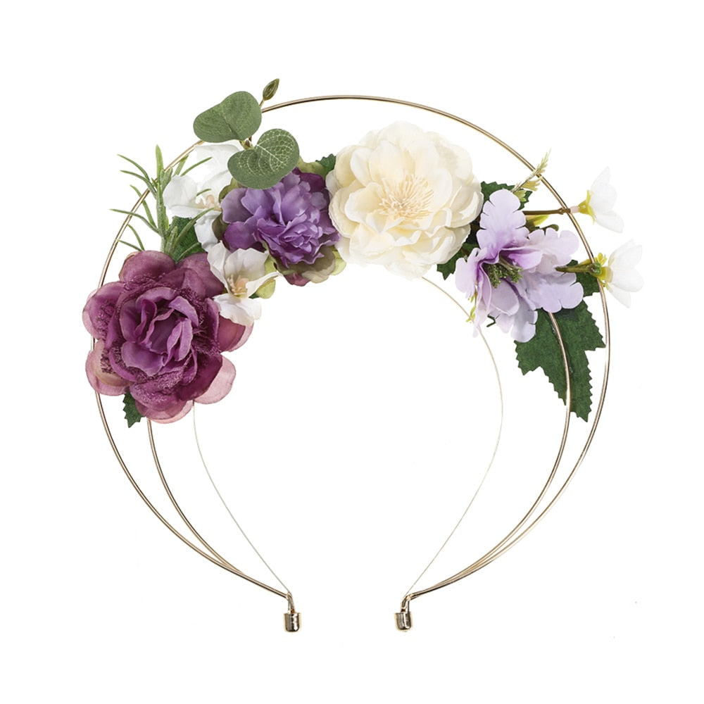 Molans Spring Bohemian Flower Crowns - Orchid Unique