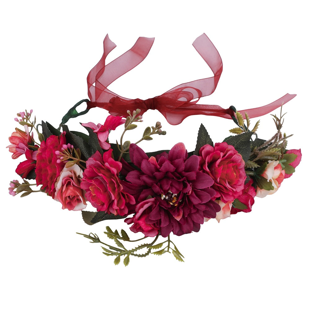 Molans Spring Bohemian Flower Crowns - Orchid Unique