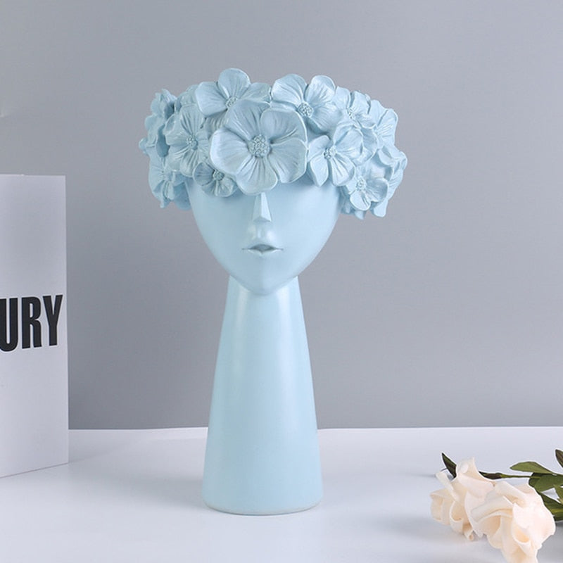 Nordic Resin Vase-Statue Sculpture - Orchid Unique