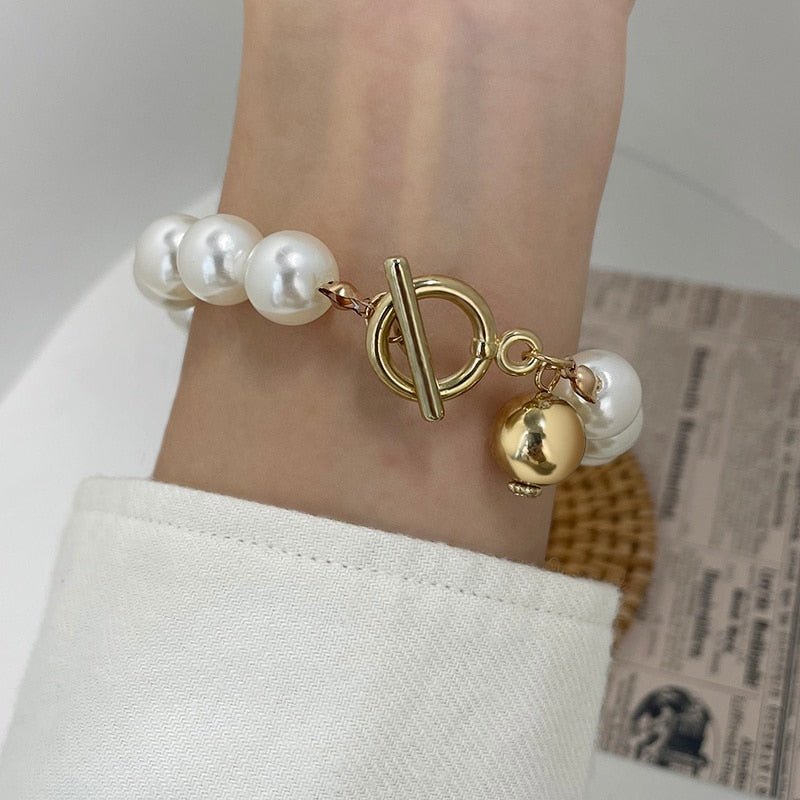 Fashion Punk Curb Cuban Chain Bracelets Set - Orchid Unique