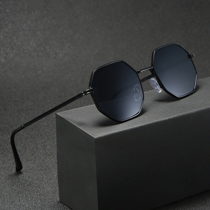 Vintage Octagon Metal Sunglasses - Orchid Unique