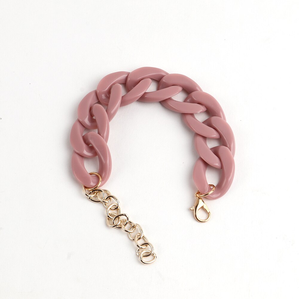Colorful Acrylic Thick Chain Bracelets - Orchid Unique
