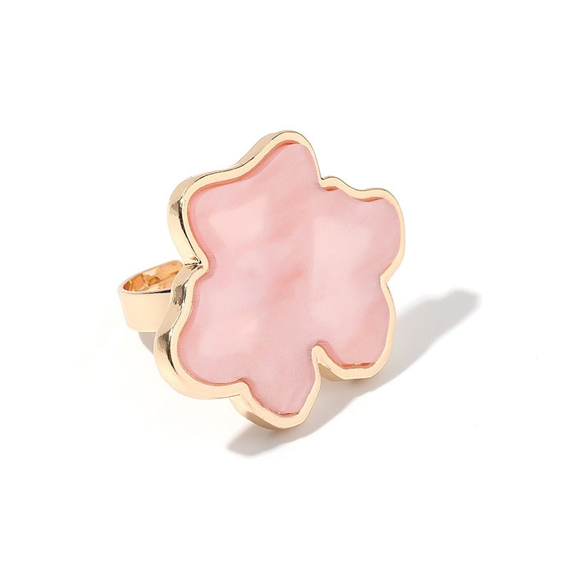 Resin Stone nail art Finger Ring - Orchid Unique