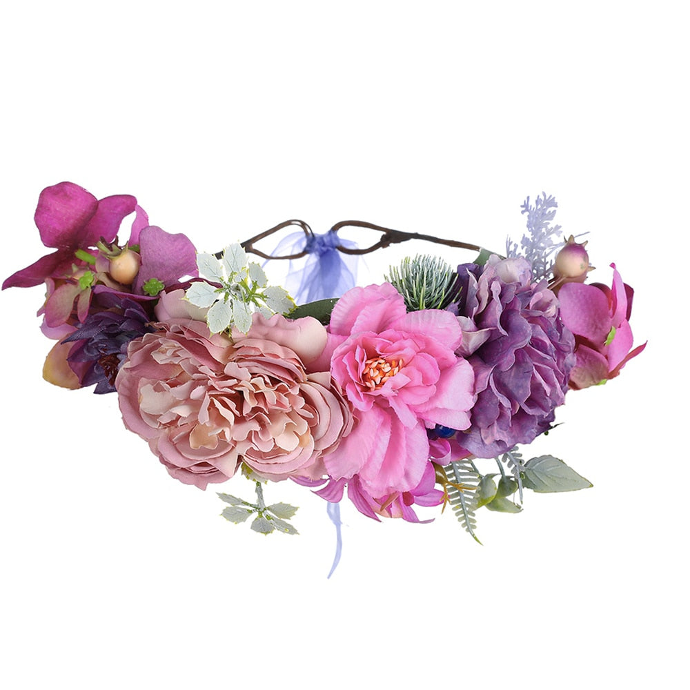 Molans Spring Bohemian Flower Crowns - Orchid Unique