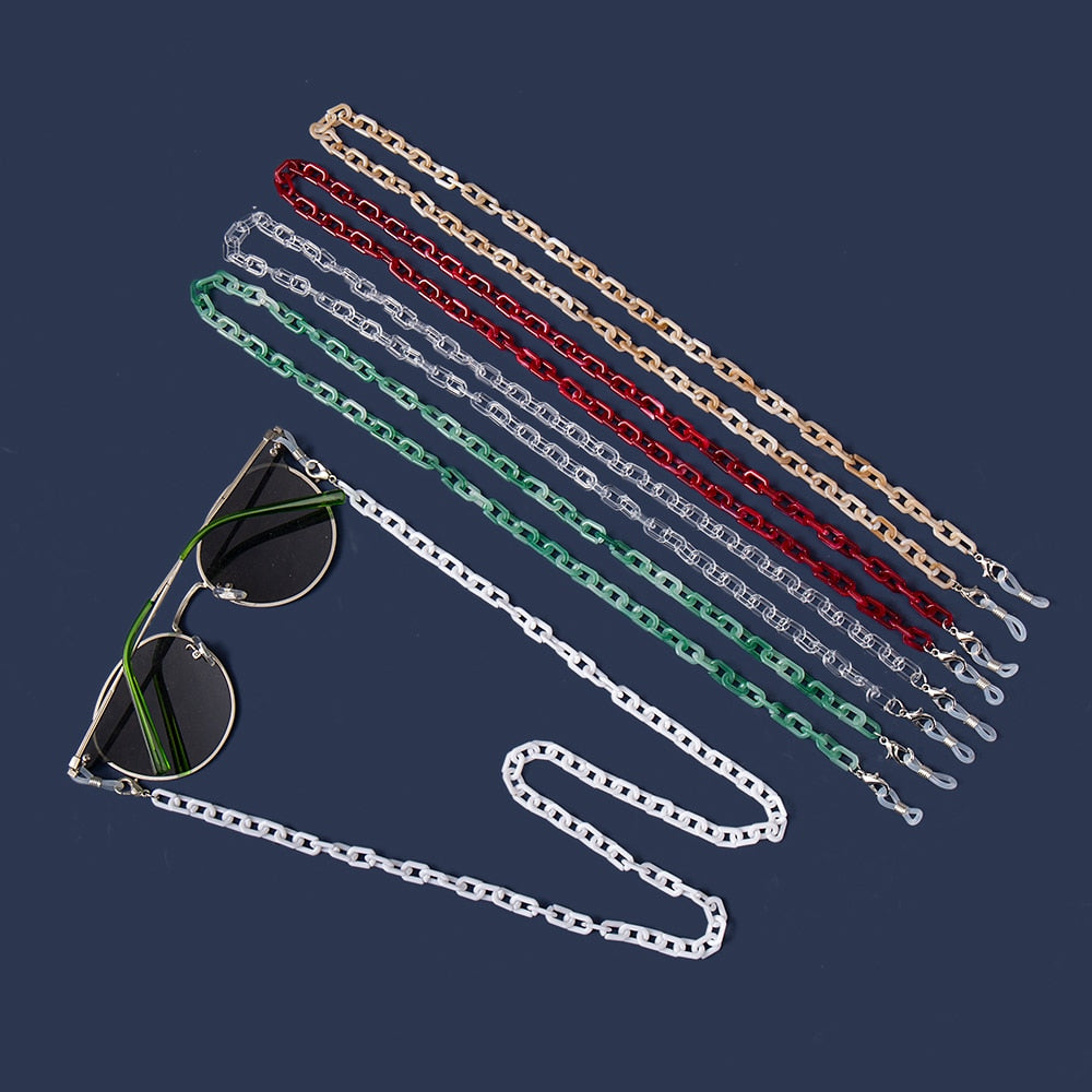 Bohemia Amber Acrylic Glasses Chain - Orchid Unique