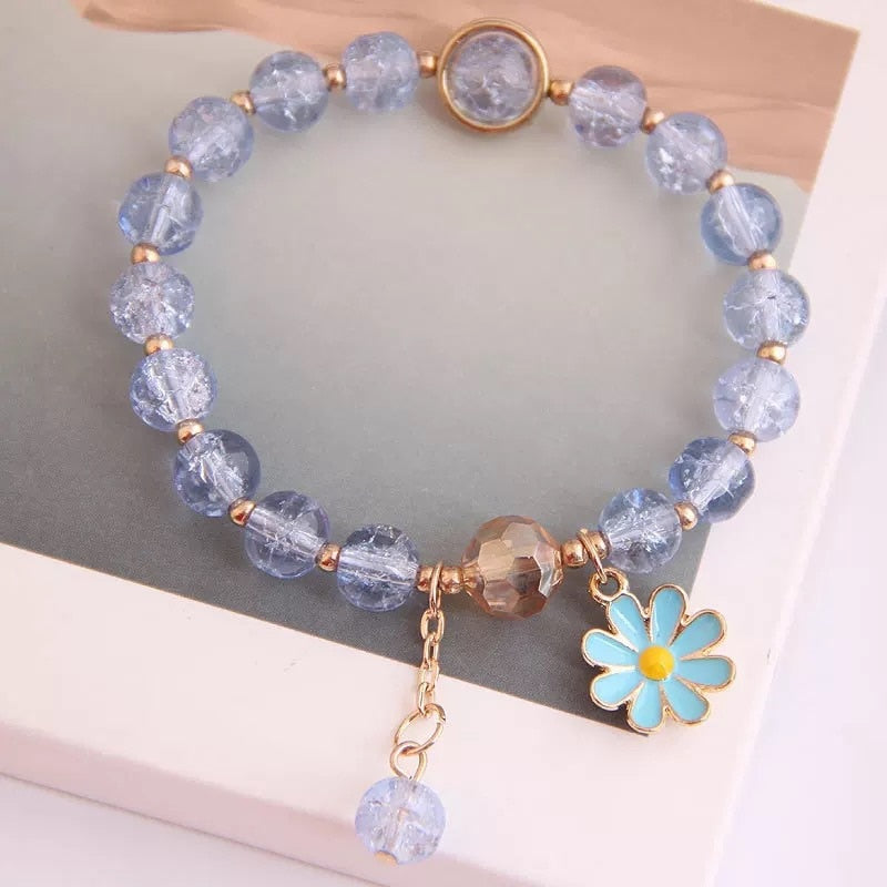 Bohemian Daisy Flowers Bracelet - Orchid Unique