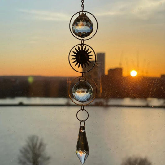 Cage Sun Catcher Crystal Rainbow Maker - Orchid Unique