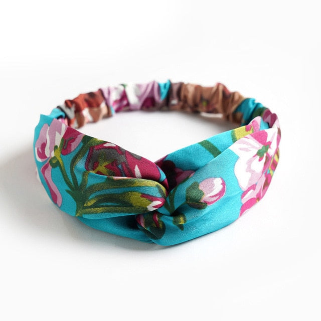 Vintage Cross Knot Elastic Hairbands - Orchid Unique